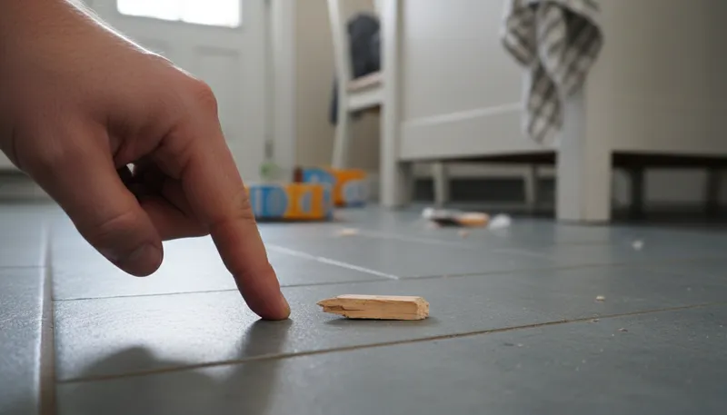 Illustration of chip: A small piece broken from a larger object.