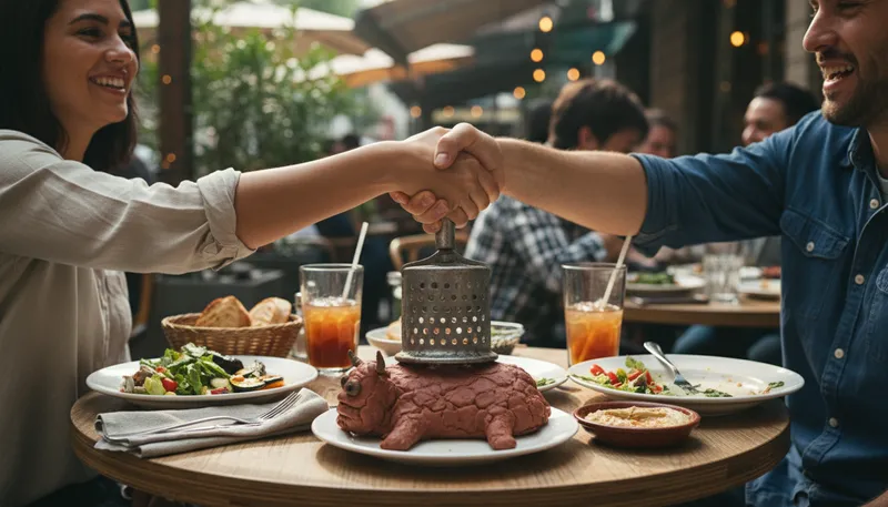 Illustration of squash the beef: To resolve a disagreement or conflict.