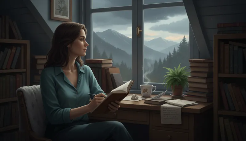 Illustration of find one's voice: Discovering one's unique expression or perspective.