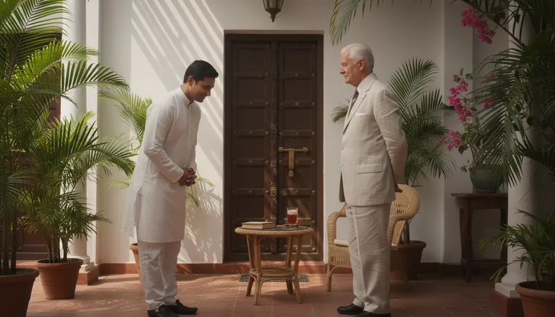 Illustration of sahib: A respectful term for a man.