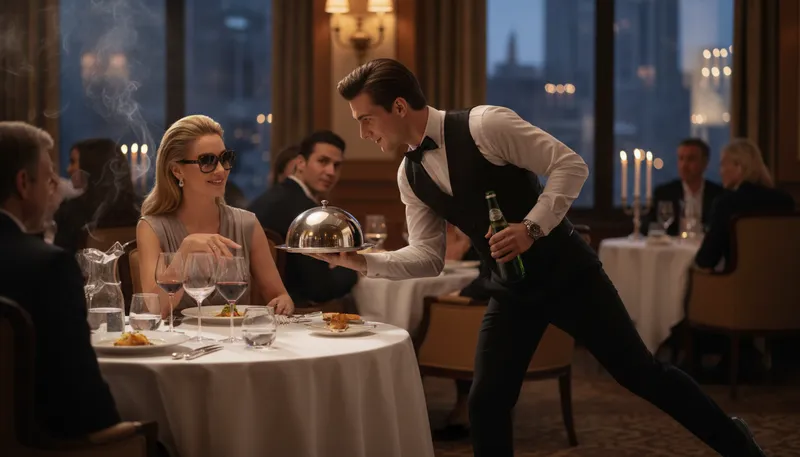 Illustration of dance attendance: to serve someone excessively or obsequiously