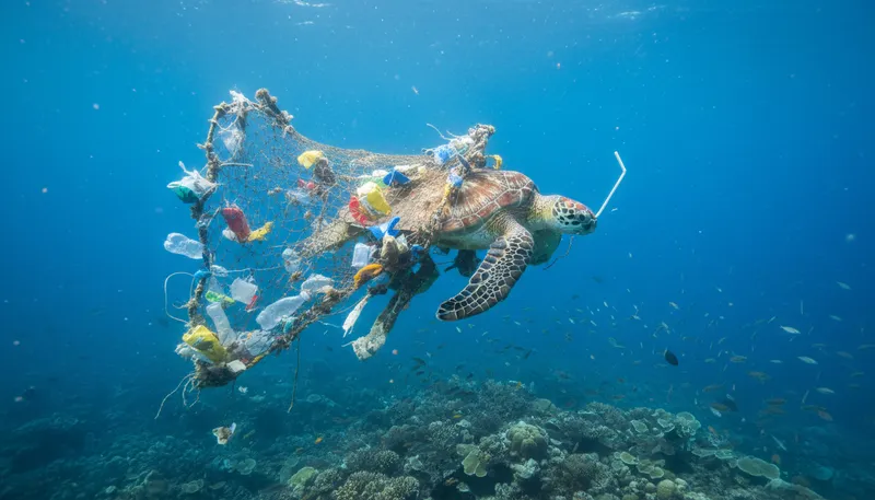 Illustration of pollutant: A substance that makes the environment dirty.