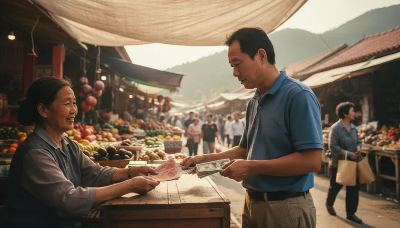Illustration of yuan: The basic unit of currency in China.