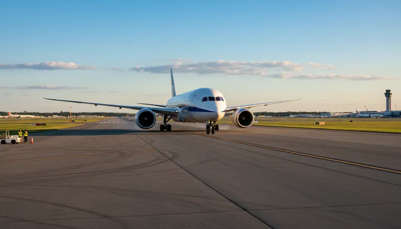Illustration of taxi: move slowly on the ground (aircraft)