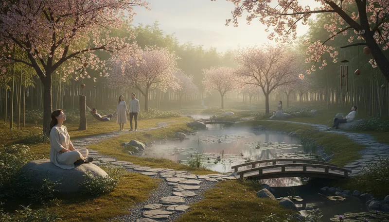 Illustration of restful: providing peace and relaxation
