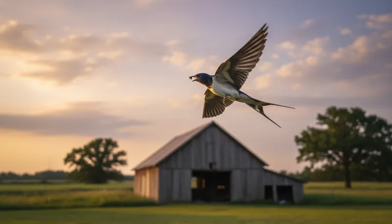 Illustration of swallow: a type of small, agile bird.