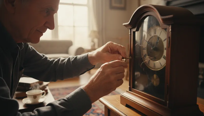 Illustration of winder: A device used to wind something up, like a clock.