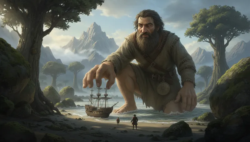 Illustration of gulliver: A character known for extraordinary travels and adventures.