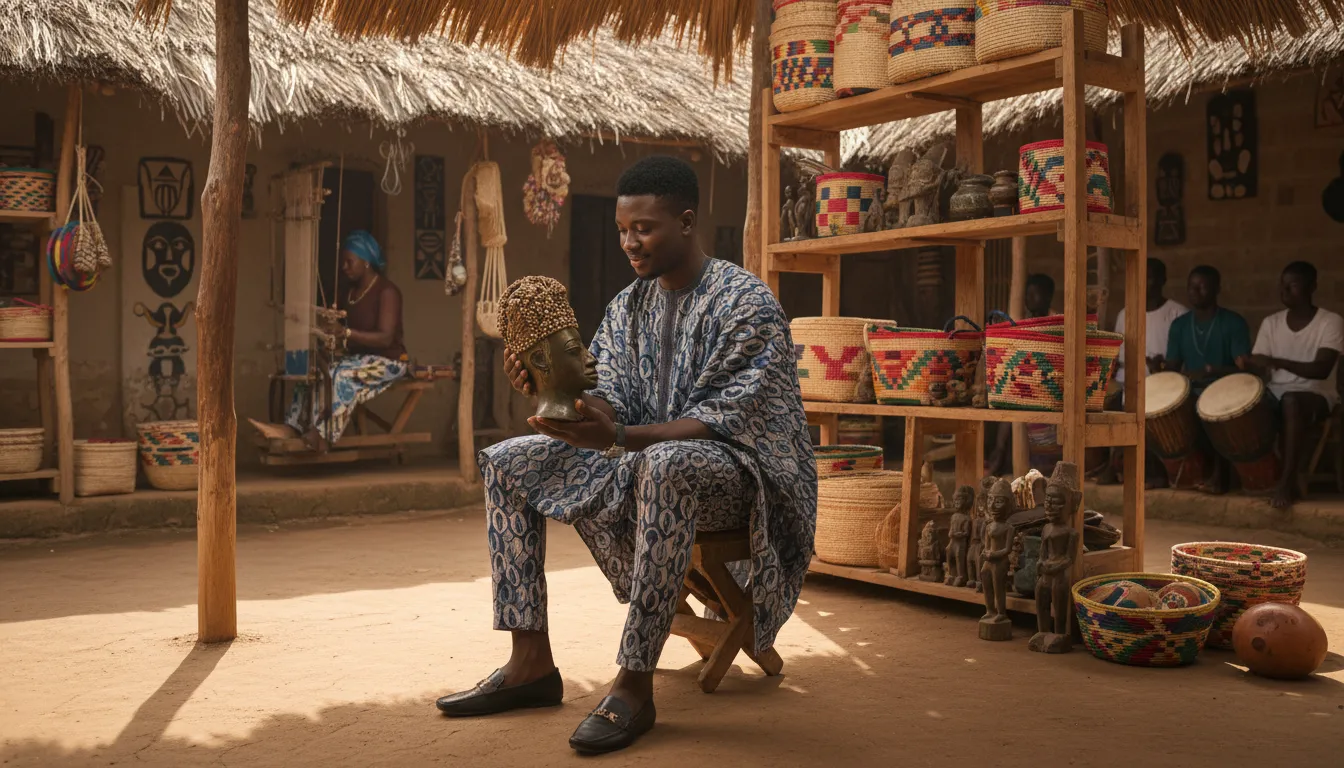 Yoruba 일러스트: a large ethnic group from southwestern Nigeria