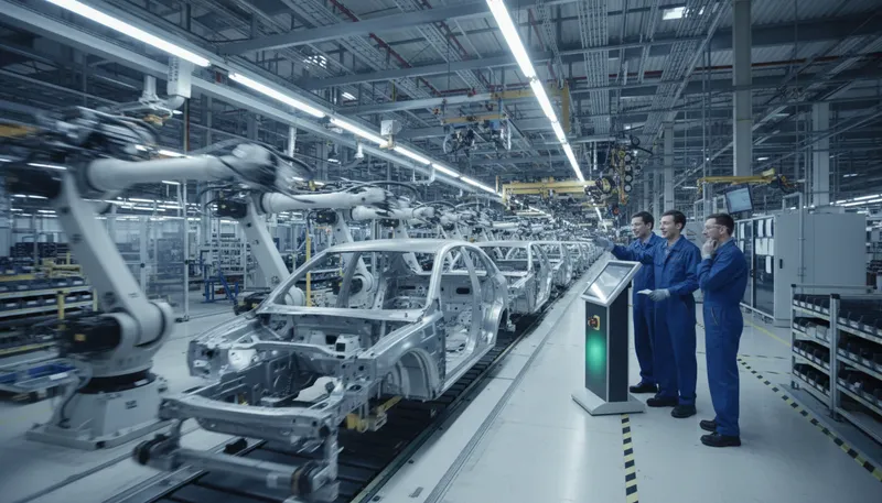 Illustration of automation: Using technology to perform tasks automatically.