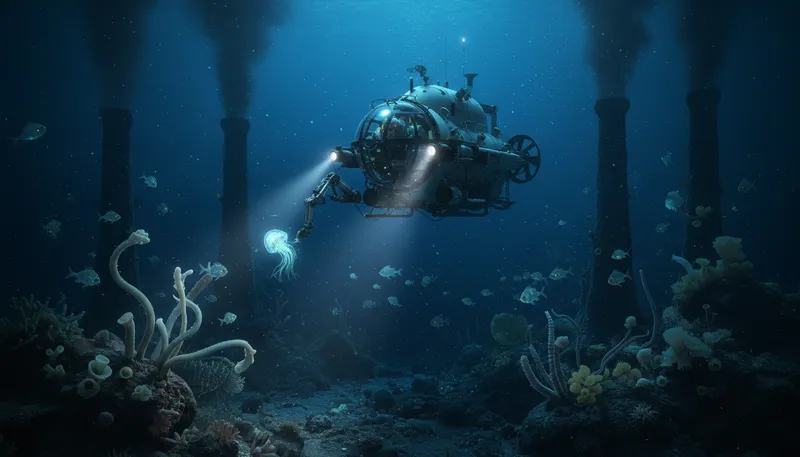 Illustration of alvin: A deep-sea submersible for ocean exploration.