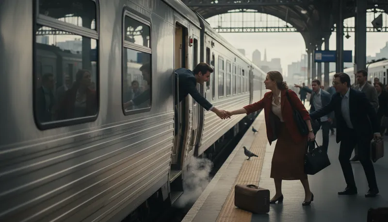 Illustration of pull away: move ahead or start to leave.