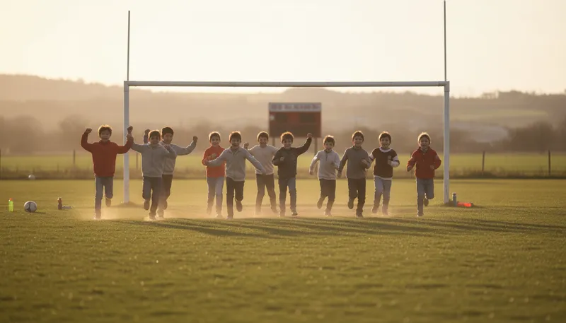 Illustration of goalposts: The vertical posts forming a goal in sports.