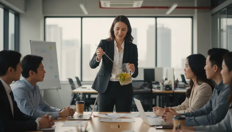 Illustration of straw that stirs the drink: A person who influences others significantly.