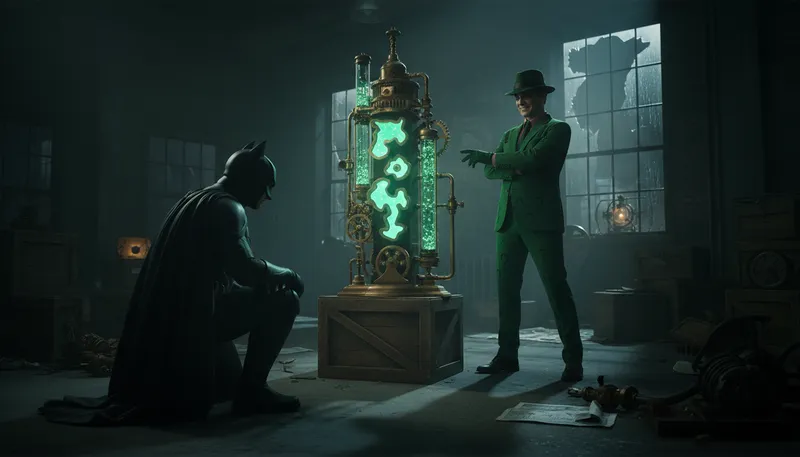 Illustration of riddler: A character known for posing riddles.