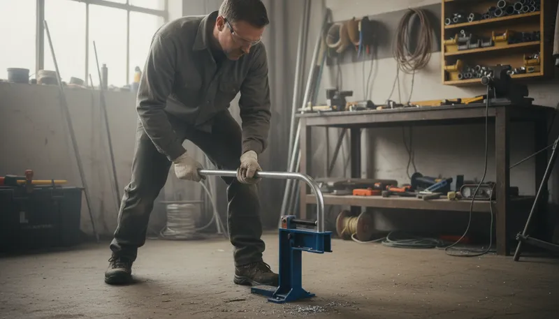 Illustration of bender: a tool for bending materials like metal