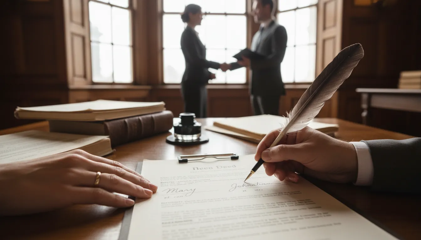 Illustration von et con: Short for 'and husband' in legal documents.