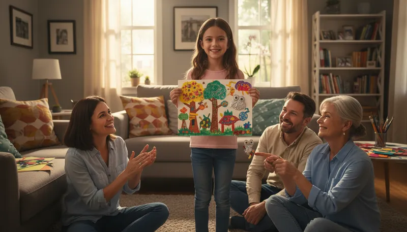 Illustration of daughter: A female child in relation to her parents.