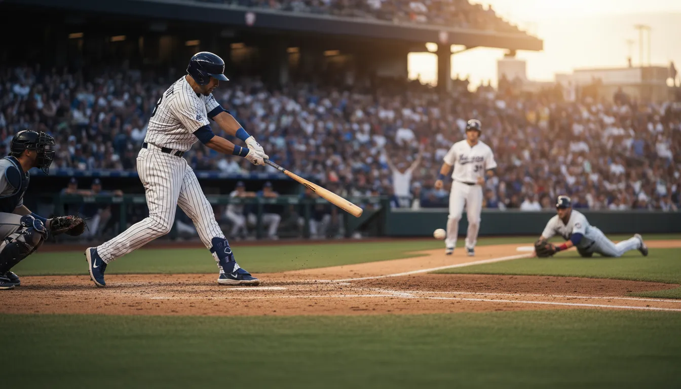 Illustration von RBI: Runs batted in, a baseball statistic.