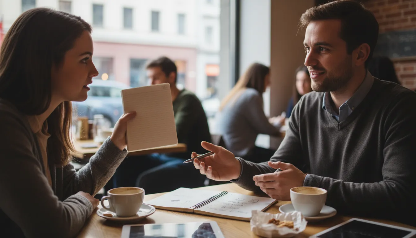 Illustration of fill someone in on: To tell someone the details they have missed.