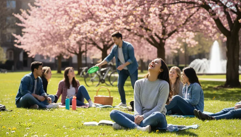 Illustration of spring fever: Excitement or restlessness in springtime.