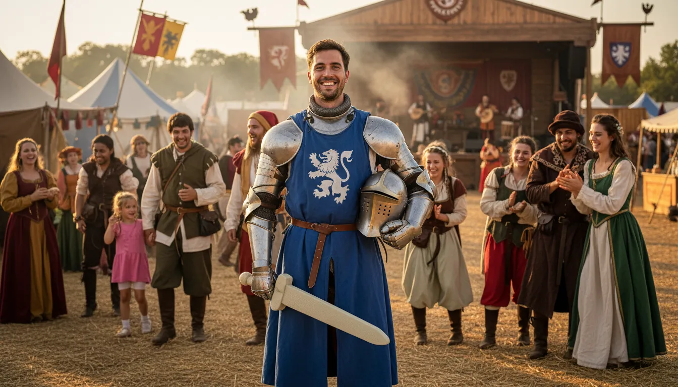 ภาพประกอบของ larp: dressing up and acting as a fictional character