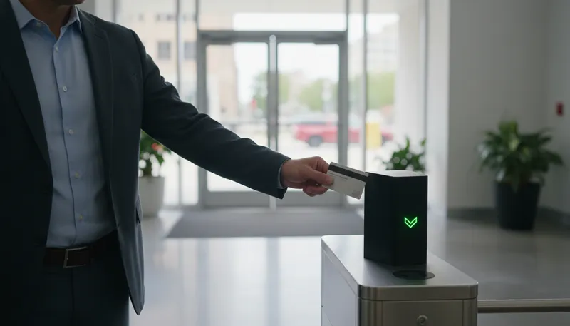 Illustration of swipe: pass through a reader