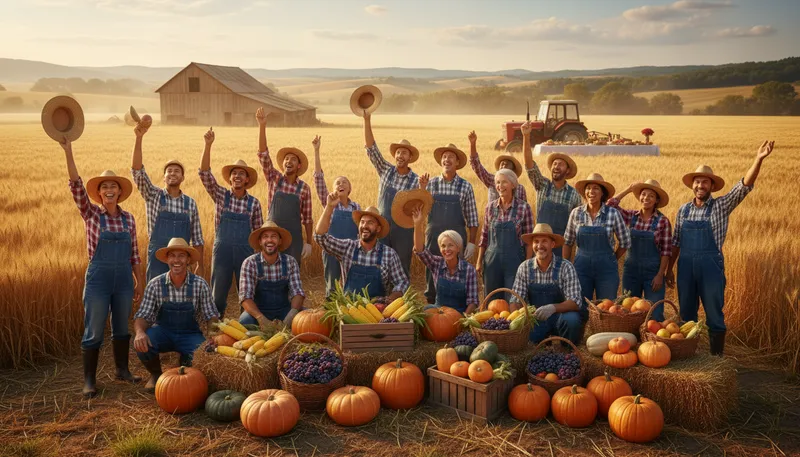 Illustration of bumper crop: An unusually large harvest or yield.