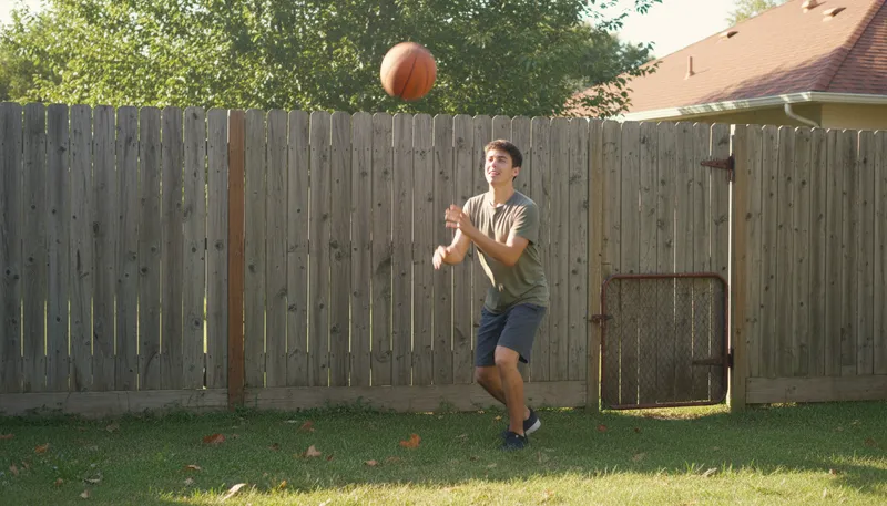 Illustration of lob: To throw something in a high arc.