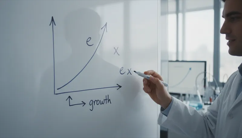 Illustration of exp: a mathematical function showing growth rate