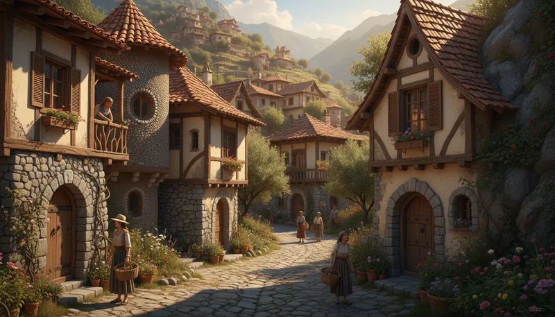 Illustration of vernacular: local style of architecture and building