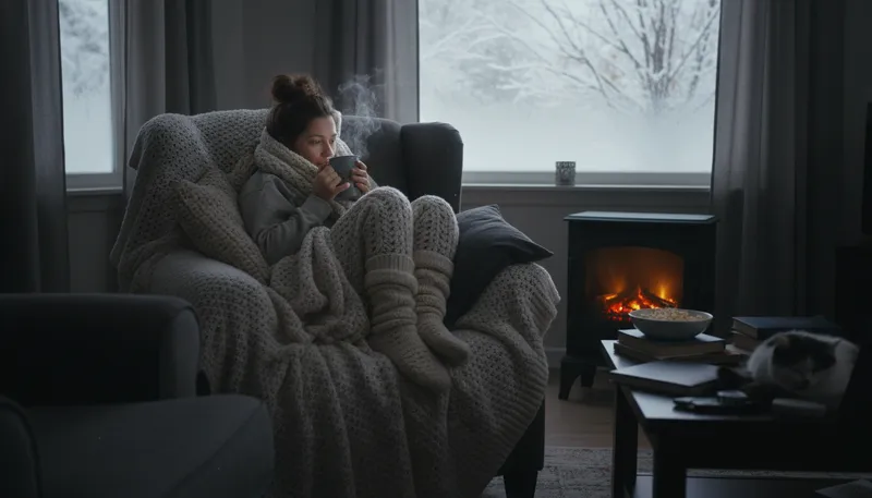 Illustration of winter rat: Someone who avoids social events in winter.