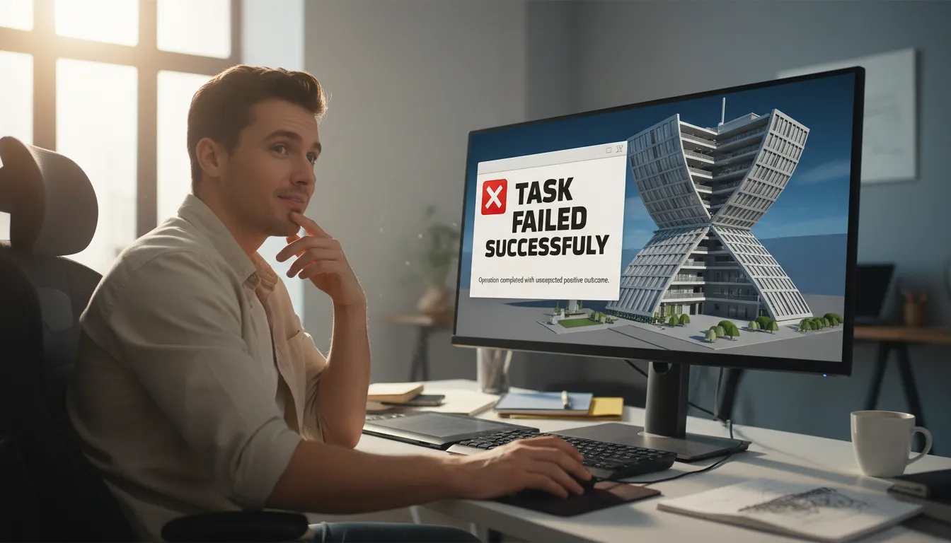 task failed successfully का चित्र: paradoxical success despite failure