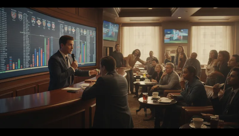 Illustration of bookmaker: A person or company that takes bets on events.