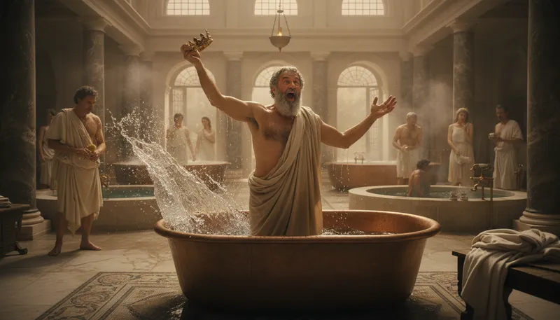 Illustration of archimedes: An ancient Greek mathematician.