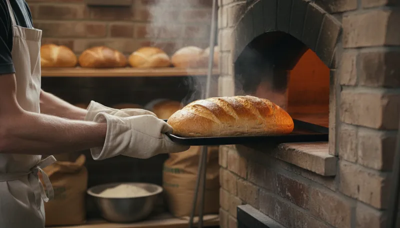 Illustration of bloomer: Type of bread loaf, often light and airy.