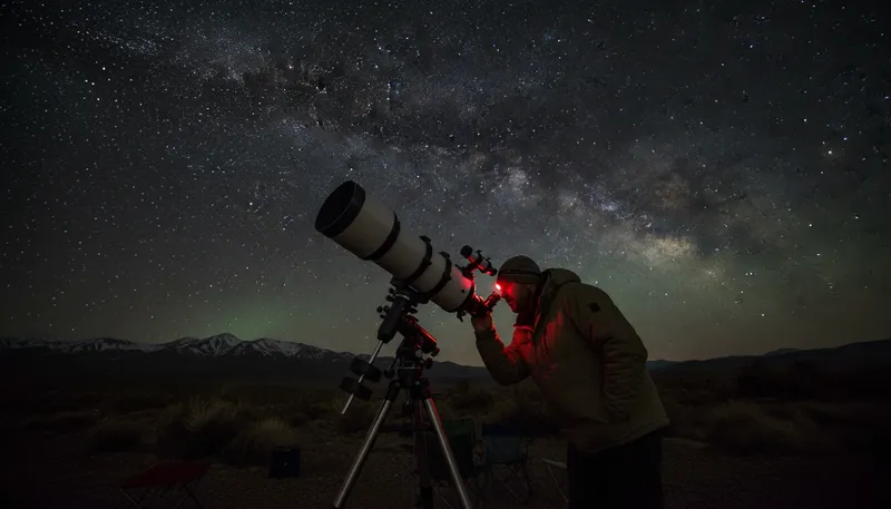 Illustration of scope: instrument for viewing distant objects