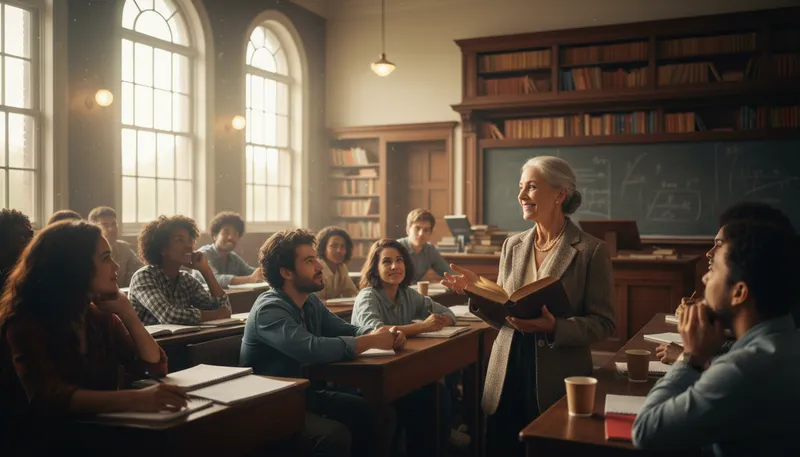 Illustration of erudite: Having or showing great knowledge.