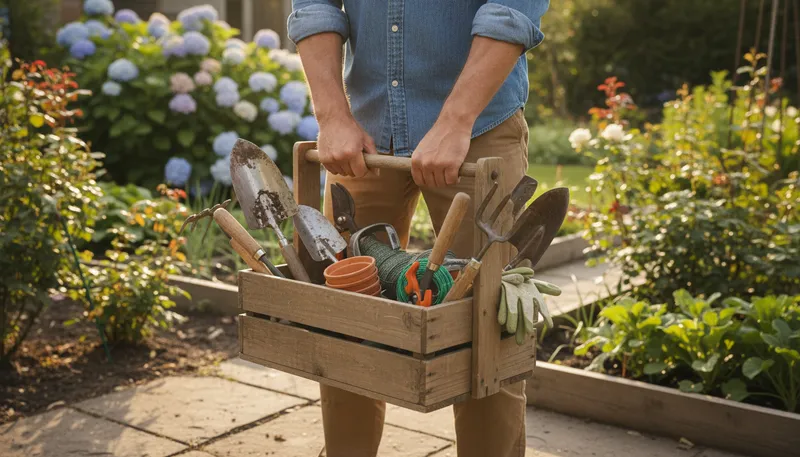 Illustration of caddy: a container for storing items or tools