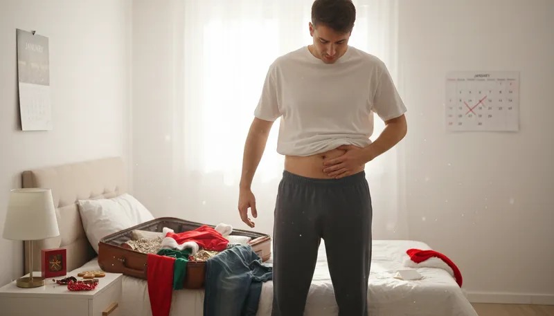 Illustration of spare tyre: extra body fat around the waist