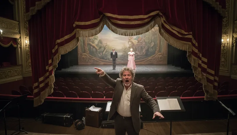 Illustration of bring down the curtain: To end a performance or event.