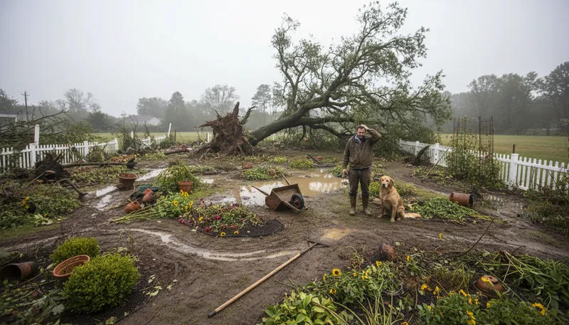 Illustration of dragged through the garden: Look messy or disheveled, like a rough experience.