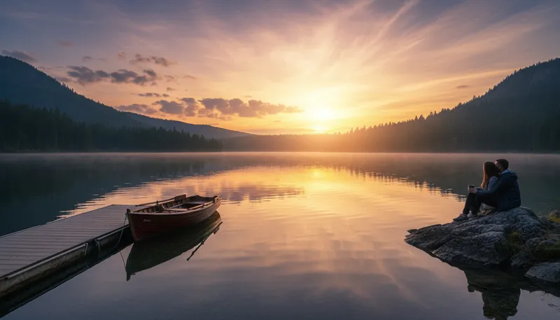 Illustration of tranquil: calm and peaceful; free from disturbance.