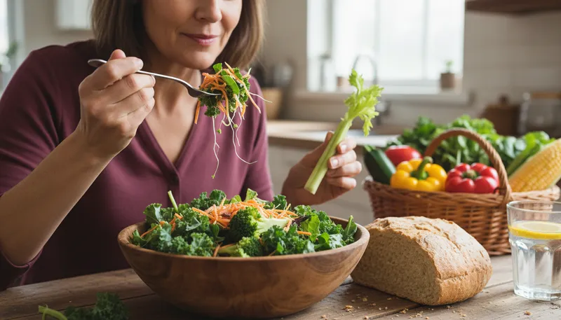 Illustration of fiber: a dietary component that aids digestion