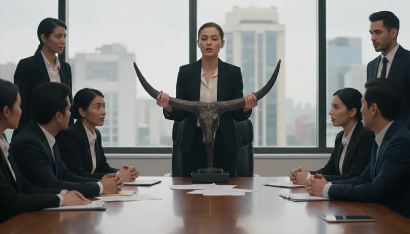 Illustration of take the bull by the horns: Confront a difficult situation boldly.