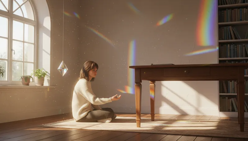 Illustration of prismatic: Having the colors of a prism.