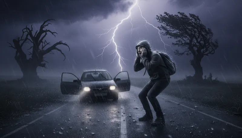 Illustration of out of a nightmare: something that feels frightening or surreal