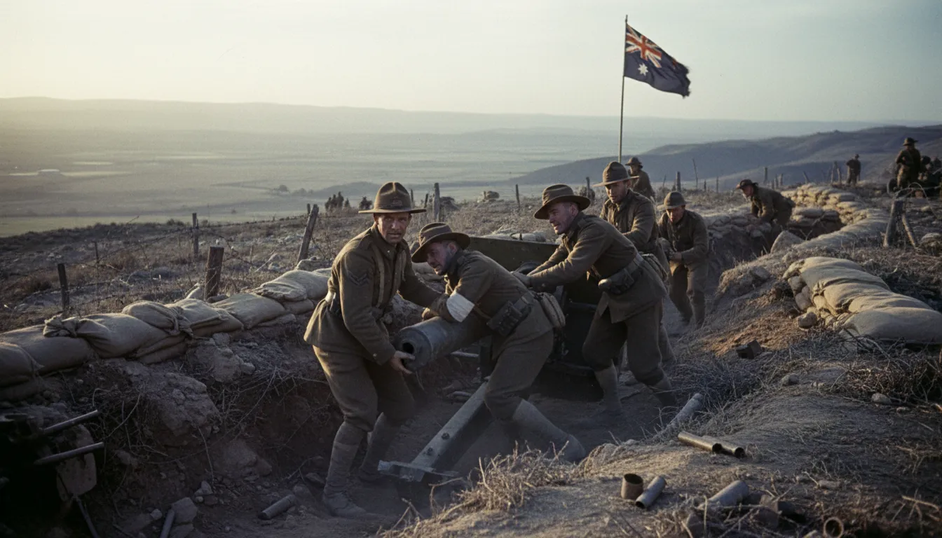 ANZAC 일러스트: Australian and New Zealand Army Corps from WWI.