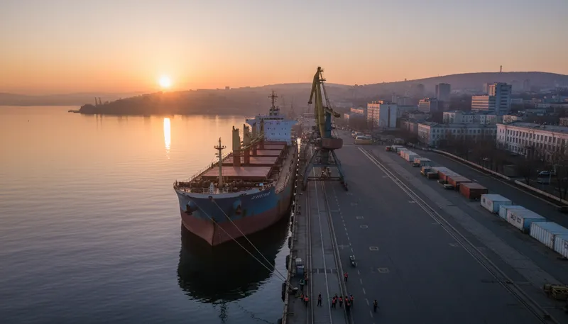Illustration of vladivostok: A major port city in eastern Russia.