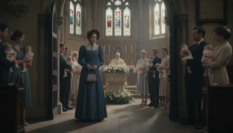 Illustration of as demure as an old whore at a christening: Extremely unassuming or modest.